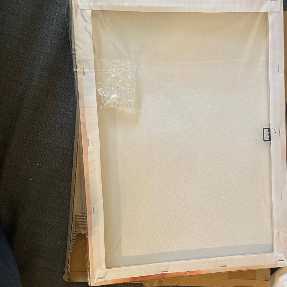 Source Unknown Abstract Art with Cream and Orange Hues - Picture 2 of 3